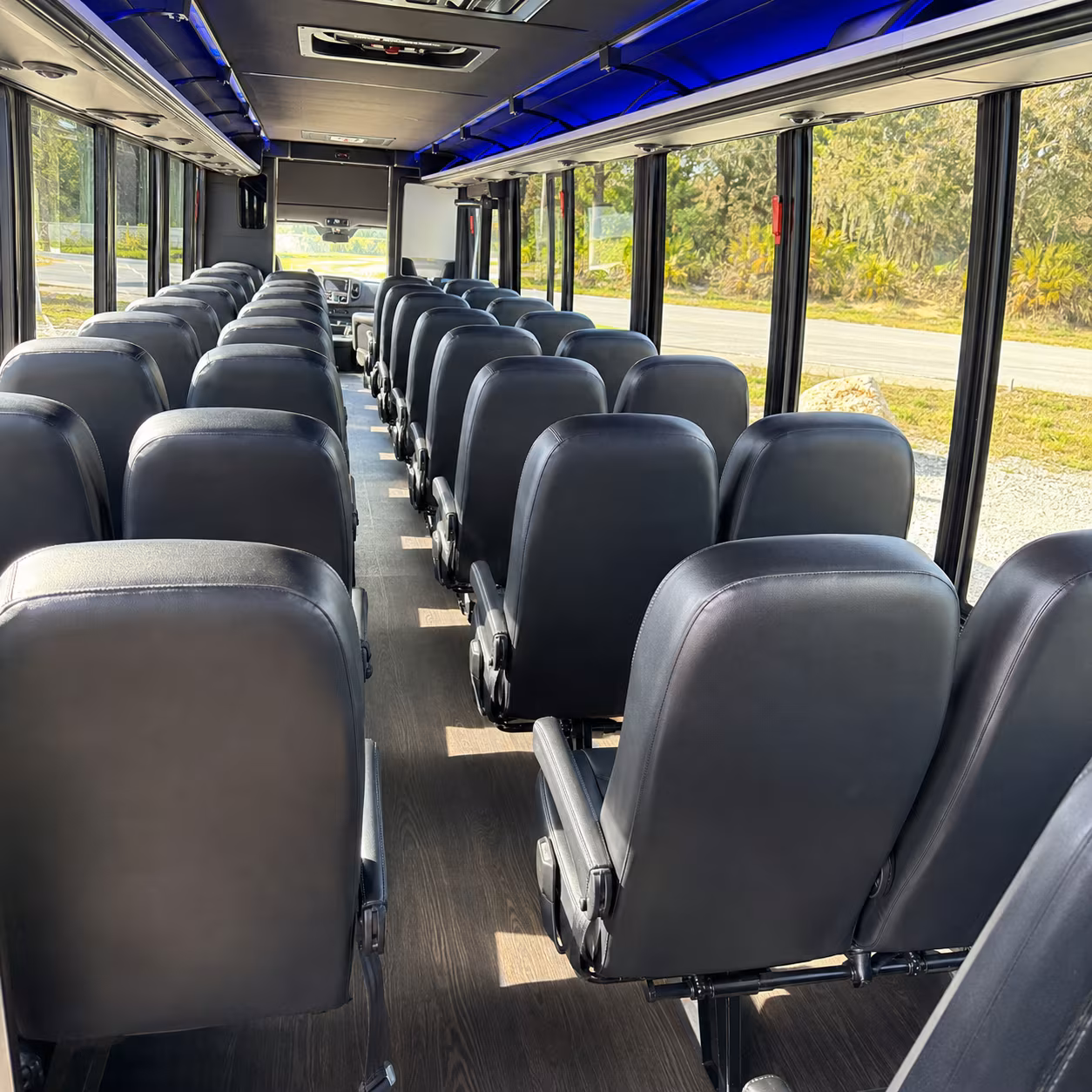 buckeye long distance transportation onboard seating