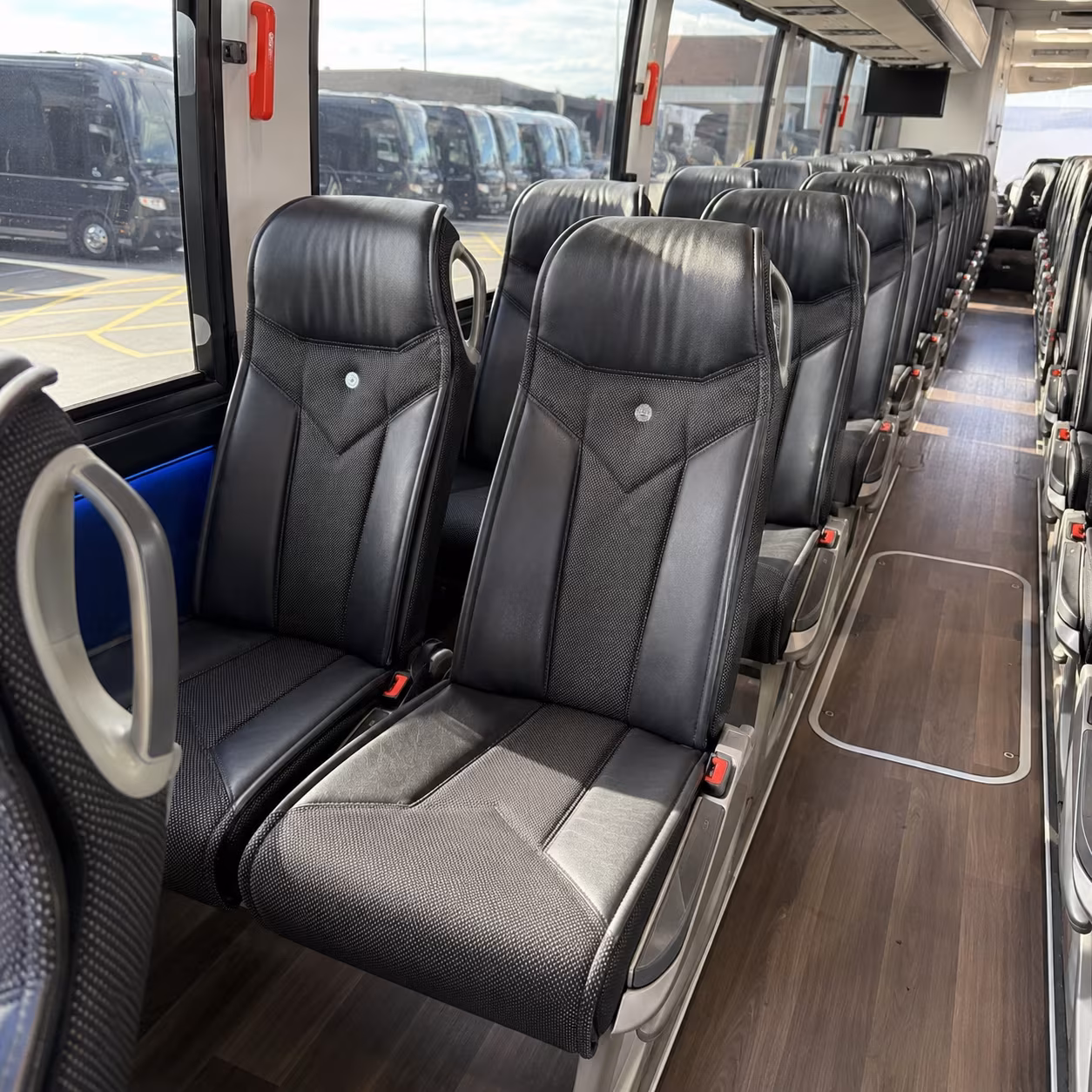 mesa charter bus rental interior