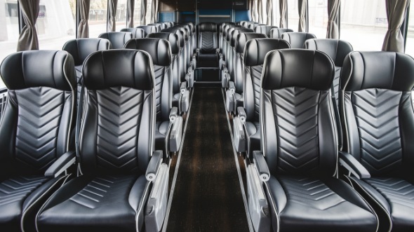 50 passenger charter bus inside chandler