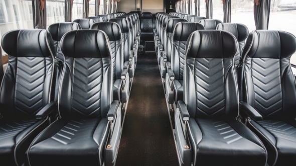 55 passenger charter bus inside mesa