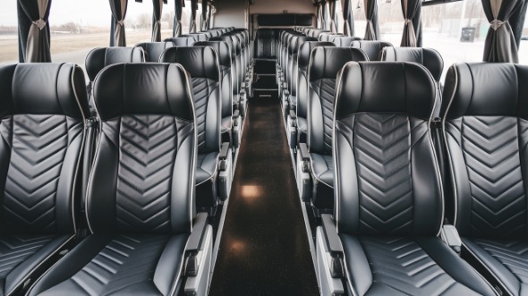 56 passenger charter bus inside peoria