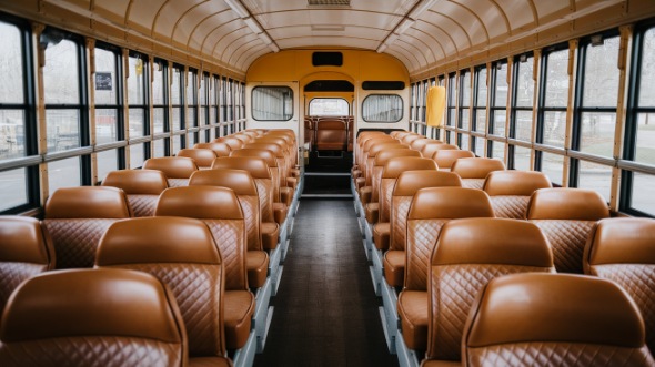 buckeye school bus rental interior