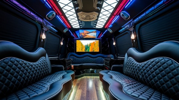 party bus rental interior peoria